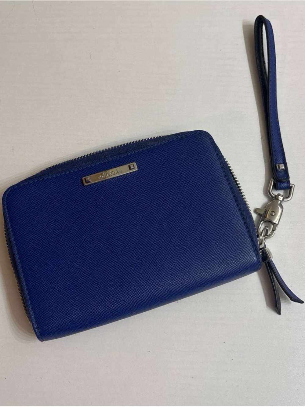 Stella & Dot Royal Blue Zip-Around Wristlet with Detachable Strap